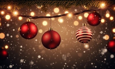 Festive Christmas ornaments on display