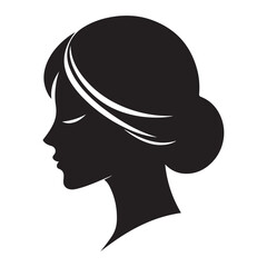 Classic Woman Updo Silhouette for Bridal and Formal Events
