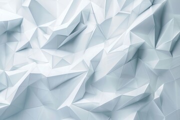 Fototapeta premium Abstract white low-poly background texture.