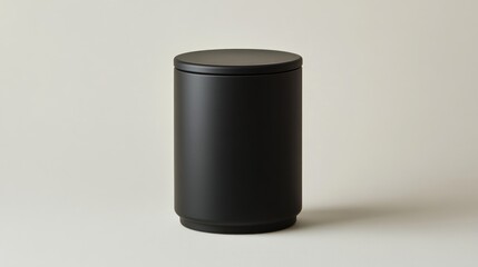 Modern Minimalist Black Canister for Storage and Organization