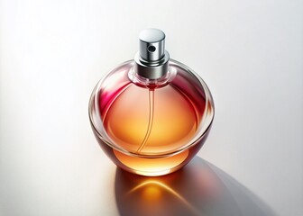 Drone Shot:  Isolated 3D Perfume Bottle Mockup - Clean, Liquid Gel Dispenser