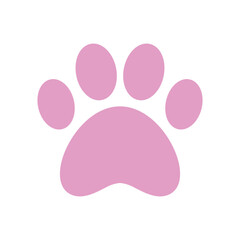 paw print sign symbol flat vector icon
