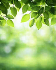 Naklejka premium Fresh Green Leaves Background