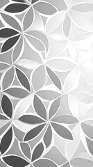 Fototapeta premium Intricate 3D geometric floral pattern in grayscale, perfect for contemporary designs and backgrounds.