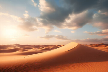 sunset in the desert