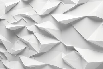 Obraz premium Abstract white polygonal background with sharp, jagged edges and a rough texture.