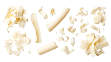 White Chocolate Shavings, Pieces, and Curls for Baking