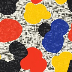 Bold Polka Dot Floral Pattern with Vibrant Colors