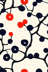 Bold Polka Dot Floral Pattern with Vibrant Colors