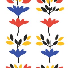 Bold Polka Dot Floral Pattern with Vibrant Colors