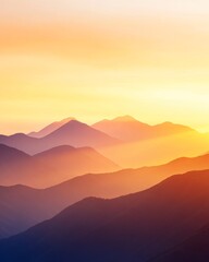 Obraz premium stunning mountain landscape at sunset