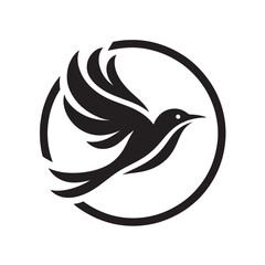Bird in circle logo design.