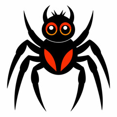 Bold Jumping Spider on a Clean White Background