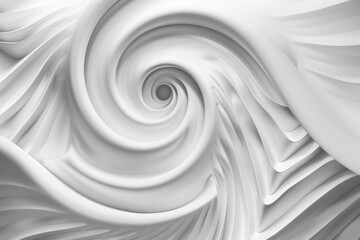 Abstract white swirling pattern with a central vortex.