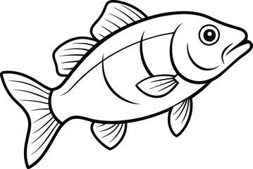 Fish vector silhouette illustration 3