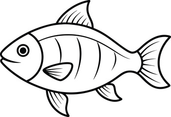 Fish vector silhouette illustration 4