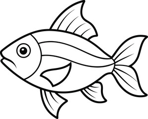 Fish vector silhouette illustration 5