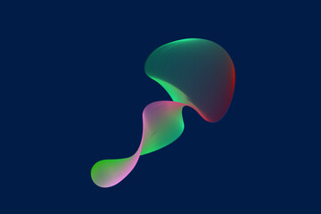 Jellyfish line art abstract wavy. Vector illustration deign, Eps 10. 