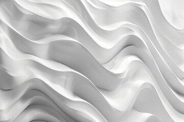 Obraz premium Abstract white wavy background.