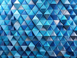 Fototapeta premium Geometric Blue Triangle Abstract Background Pattern - Modern Art Design Wallpaper