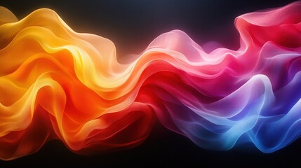 Obraz premium Abstract colorful waves, flowing fabric.