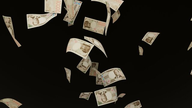 天から降ってくる一万円札