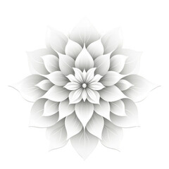 Fototapeta premium white icon of Flowers isolated on a transparent background Minimalist flat icon, vector logo style sign clipart on a no background png