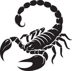 Aggressive Scorpion Silhouette Vector Illustration