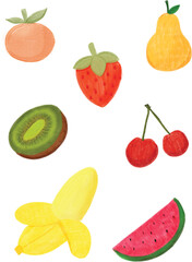 various kinds of fresh fruit 