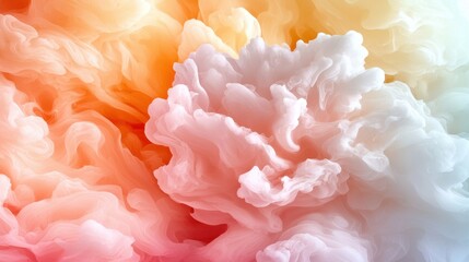 Fototapeta premium Fluid pastel hues are soft, delicate, and blend seamlessly into one another, creating a dreamy and ethereal quality that is reminiscent of a watercolor painting.