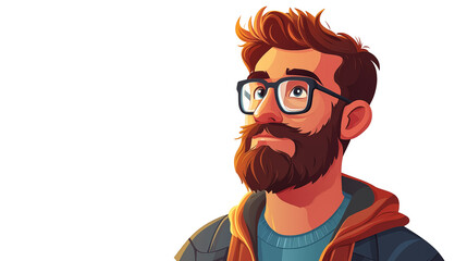 Obraz premium Cartoon man on white background 