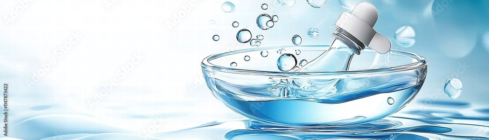 Poster bubbles floating in water close-up photography relaxing atmosphere serenity macro view tranquility