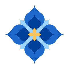 traditional geometric pattern icon symbol for decoration flat design