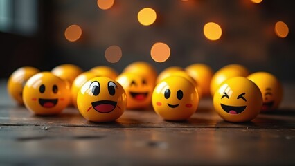 Emoji, Emoji image - 3D Visual Design Concept - Social Media Background.