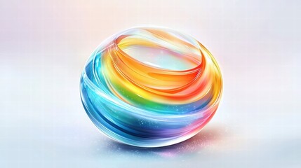 Dynamic colorful swirl abstract sphere digital art creative design vibrant background visual perspective modern aesthetics