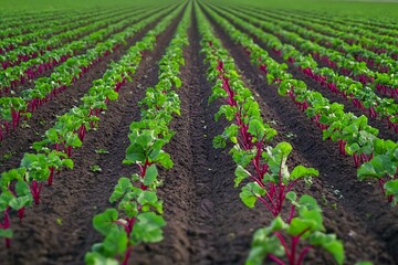Beetroots in the vegetable garden.