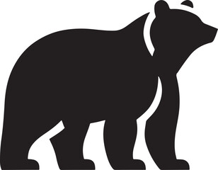 Fototapeta premium Black bear silhouette.
