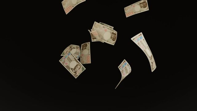 天から降ってくる一万円札