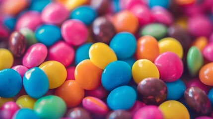 Obraz premium Bright Colorful Candies in a Fun Close-Up