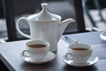tea , tea cup and tea pot or hot tea