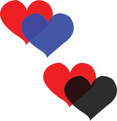 Red and black vector design in illustrator