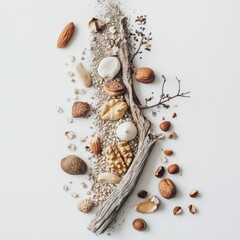 Fototapeta premium Nuts isolated on white
