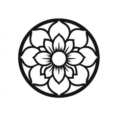 Circular floral mandala design.