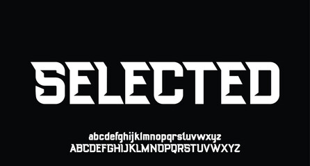 minimalist futuristic science alphabet font. digital space typography vector illustration design