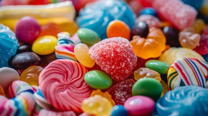 Fototapeta premium Colorful Candy Mix with Various Sweets