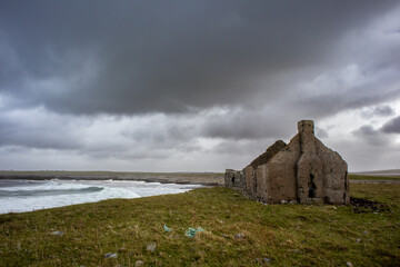 Abandoned old croft on Scottish coast