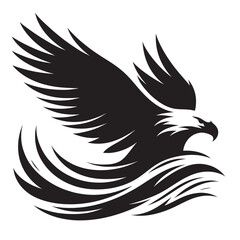 Black eagle stylized design.