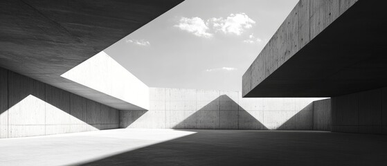 Fototapeta premium Cement architecture in urban photography