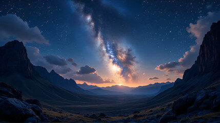 sunset in the mountains