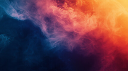 Obraz premium Abstract colorful smoke swirls in calming gradients, softly dissipating into an empty space